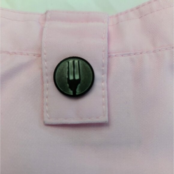New Chef Works Pink Short Sleeve Work Women Shirt Size Medium Top Zip Complete - Picture 10 of 15